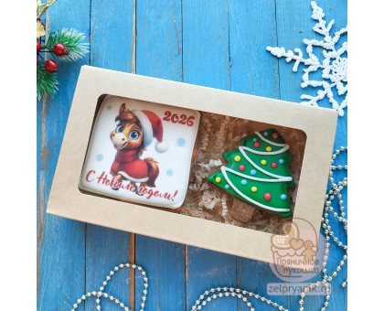 Набор пряников на Новый год «Лошадь-девочка»