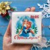 Пряник открытка на Новый год «Лошадь со Снегурочкой»
