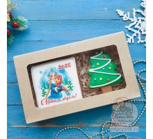 Набор пряников на Новый год «Лошадь со Снегурочкой»