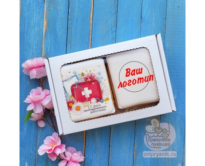 Набор пряников с логотипом на День медика «Подарок врачу»