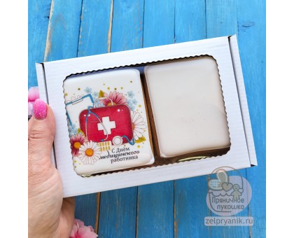 Набор пряников с логотипом на День медика «Подарок врачу»