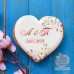 Пряник «Сердце №1 с инициалами» на свадьбу